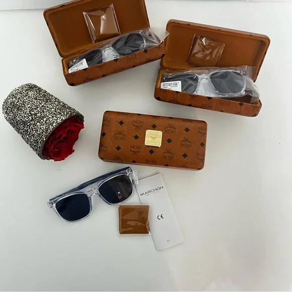 MCM 54mm Square Oversized Crystal / Light Levander Sunglasses- New! REEMOLY MCM | Accessories | Mcm 54mm Square Oversized Crystal Light  main image 3